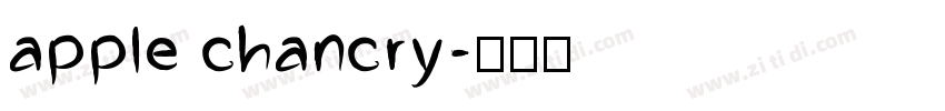 apple chancry字体转换